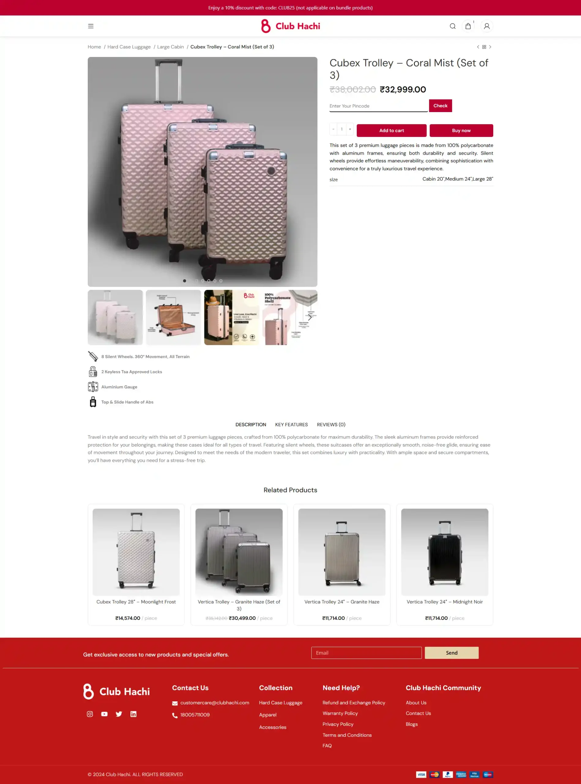 single product page