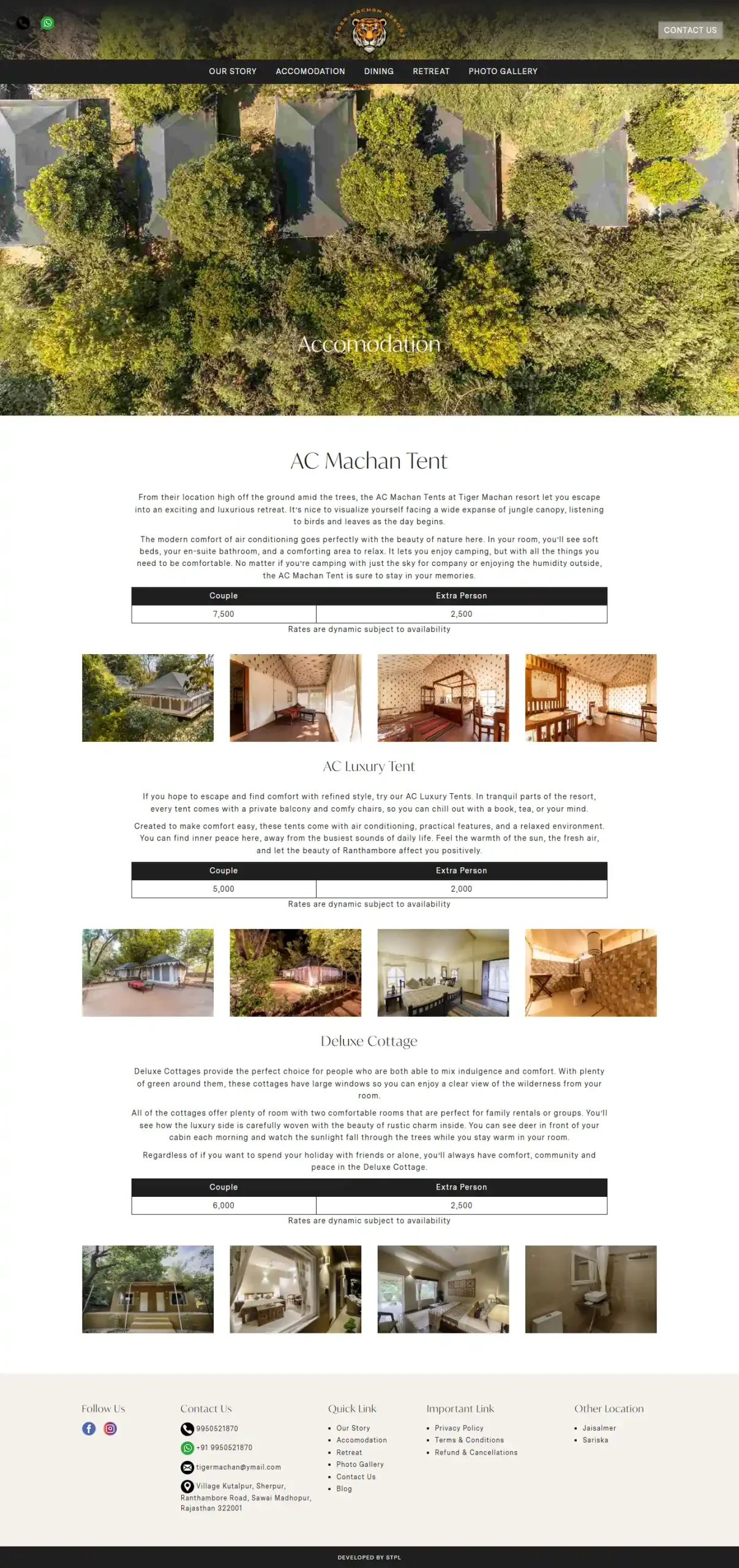 single product page